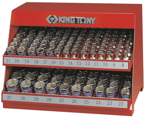 Стенд с торцевыми головками 1/2", 8-32 мм, серия 4335M, 172 предмета KING TONY 4572MR
